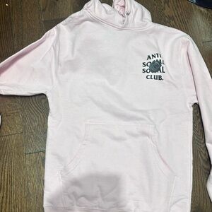 Antisocial club pink hoodie